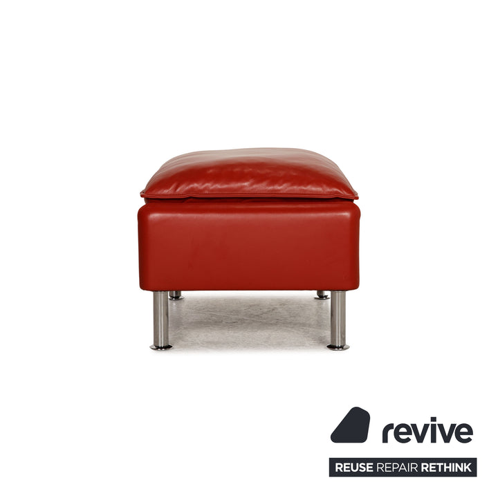 Erpo Porto Leder Hocker Rot