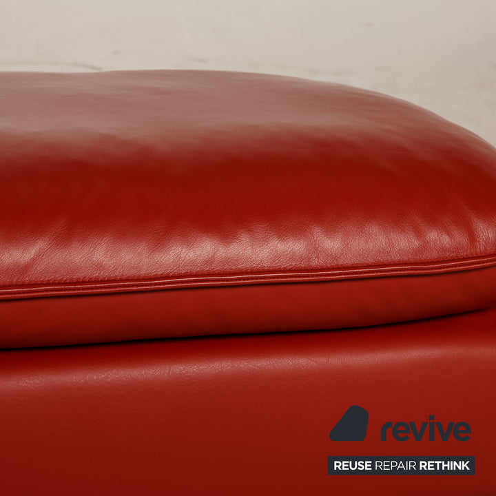 Erpo Porto Leder Hocker Rot