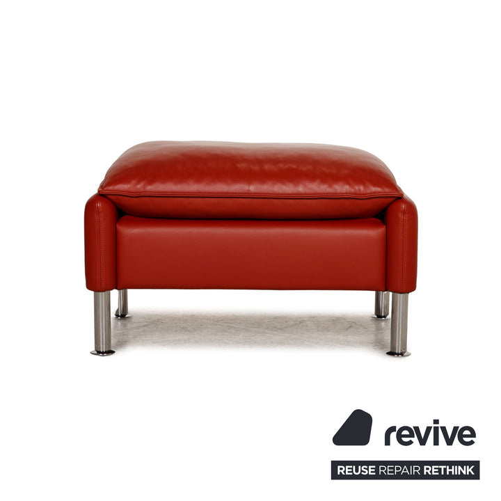 Erpo Porto Leder Hocker Rot