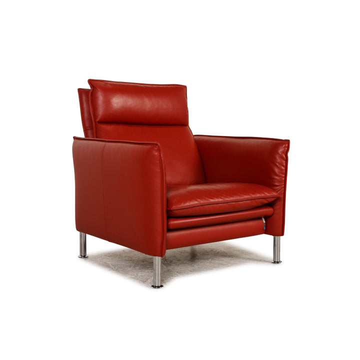 Erpo Porto Leder Sessel Rot Relaxfunktion