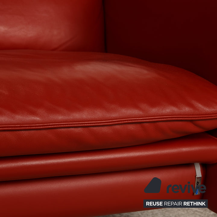 Erpo Porto Leder Sessel Rot Relaxfunktion