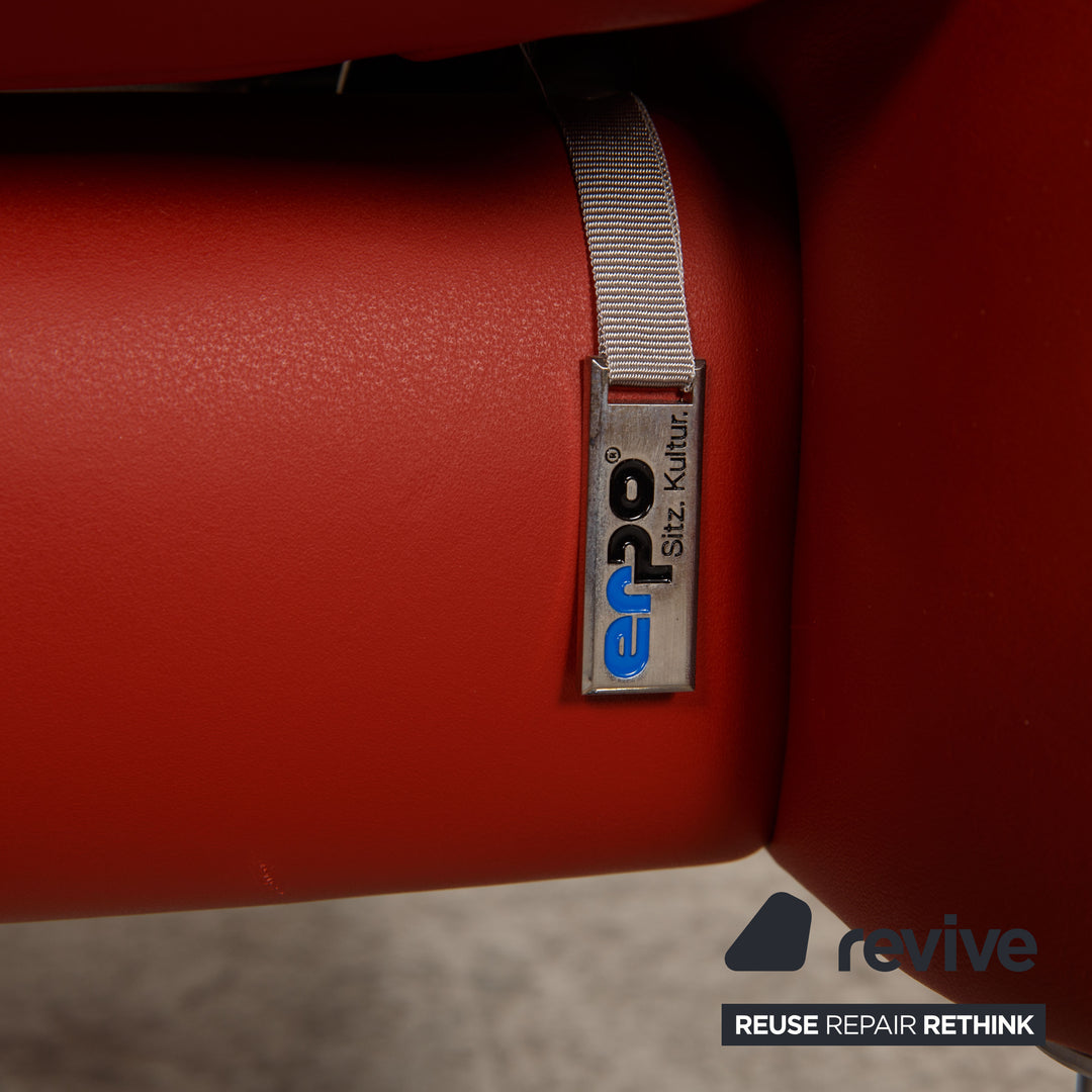 Erpo Porto Leder Sessel Rot Relaxfunktion