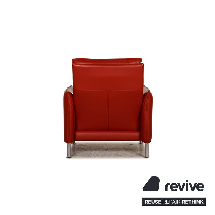 Erpo Porto Leder Sessel Rot Relaxfunktion