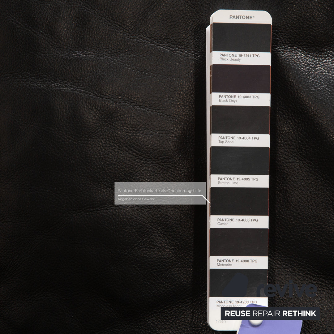 Erpo Porto Leder Sofa Garnitur Schwarz Zweisitzer Dreisitzer  Relaxfunktion