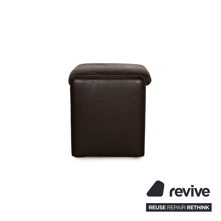 Erpo Santana Leder Sofa Garnitur Braun Zweisitzer Hocker Sofa Couch