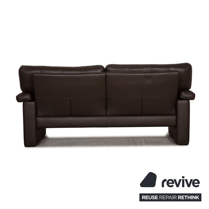 Erpo Santana Leder Sofa Garnitur Braun Zweisitzer Hocker Sofa Couch