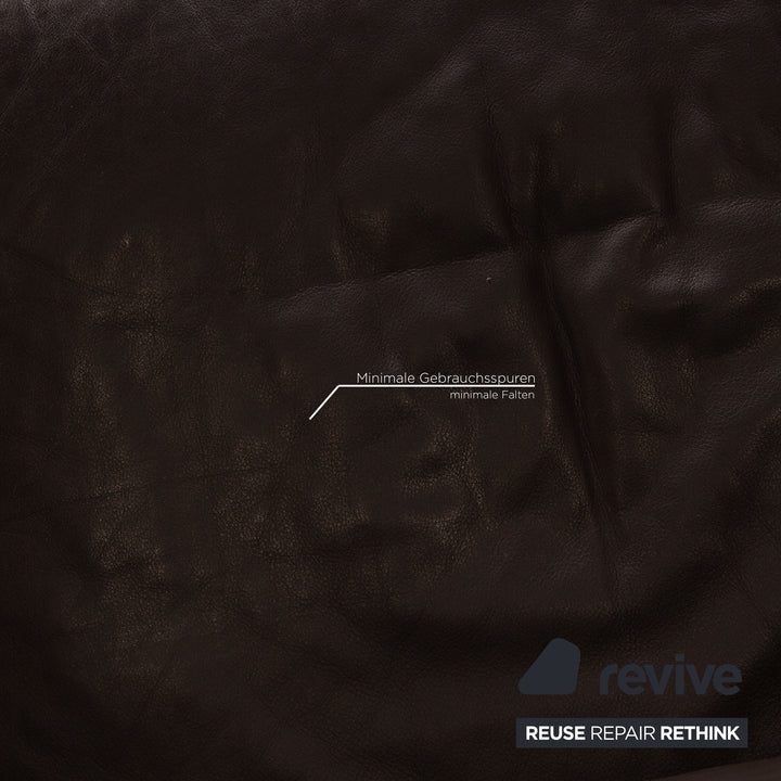 Erpo Santana Leder Zweisitzer Braun Dunkelbraun Sofa Couch