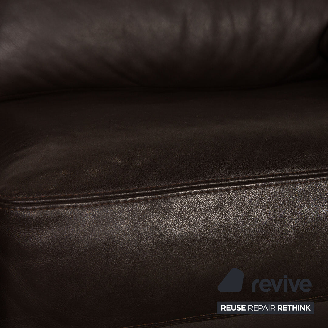 Erpo Santana Leder Zweisitzer Braun Dunkelbraun Sofa Couch
