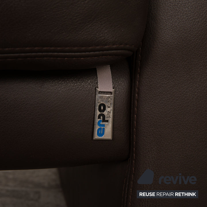 Erpo Santana Leder Zweisitzer Braun Dunkelbraun Sofa Couch