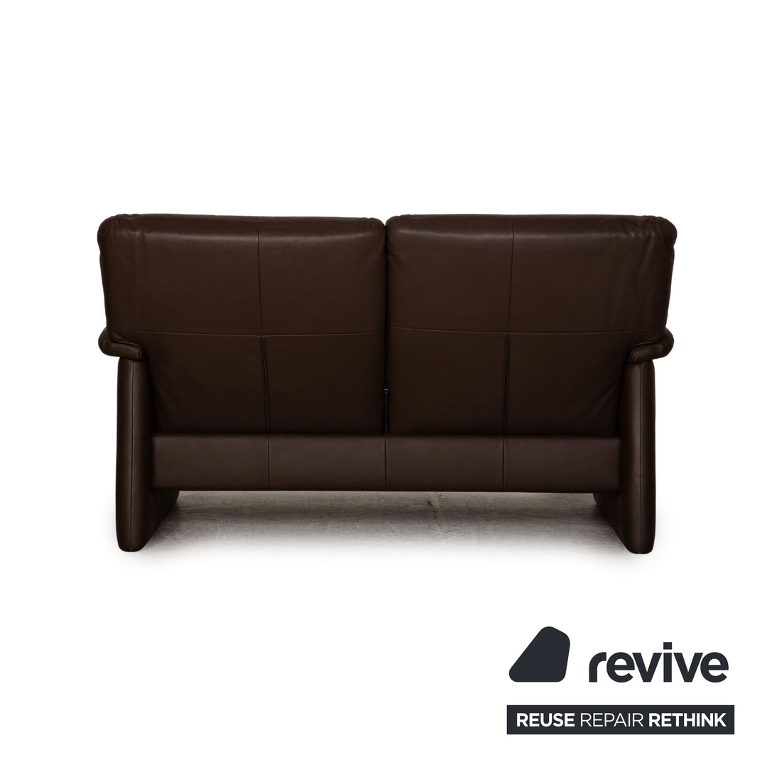 Erpo Zweisitzer Leder Sofa Braun Couch