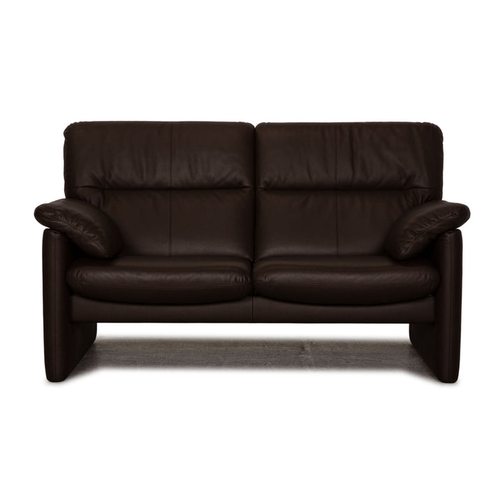 Erpo Zweisitzer Leder Sofa Braun Couch