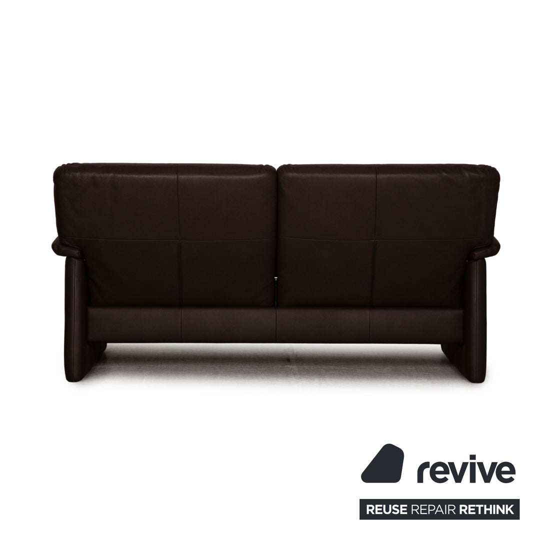 Erpo Zweisitzer Leder Sofa Braun Couch