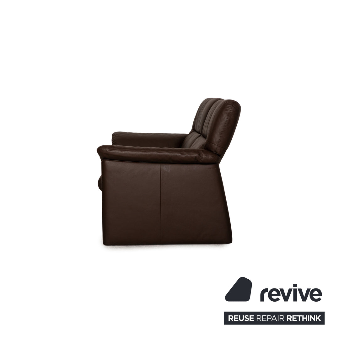 Erpo Zweisitzer Leder Sofa Braun Couch