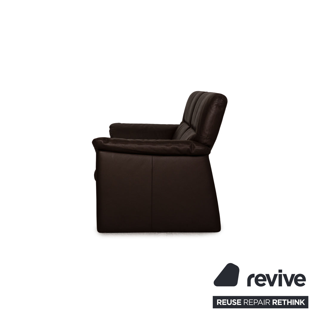 Erpo Zweisitzer Leder Sofa Braun Couch