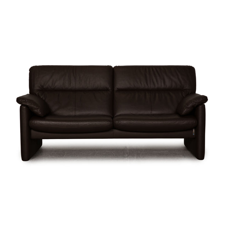Erpo Zweisitzer Leder Sofa Braun Couch