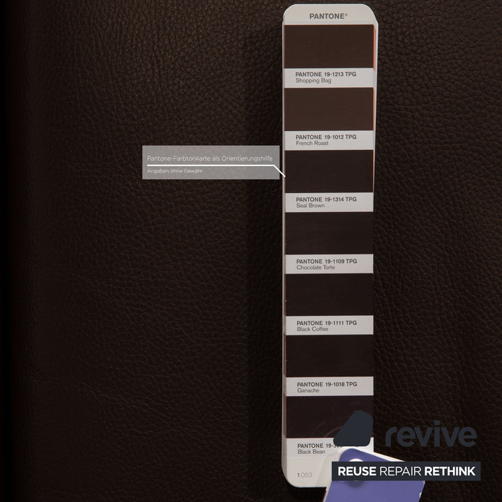 Erpo Zweisitzer Leder Sofa Braun Couch