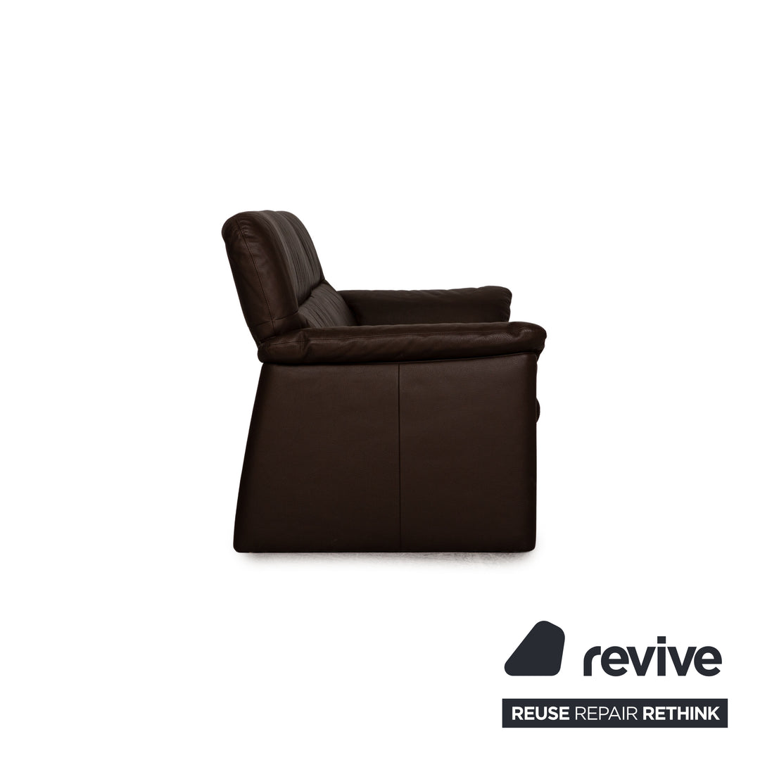 Erpo Zweisitzer Leder Sofa Braun Couch