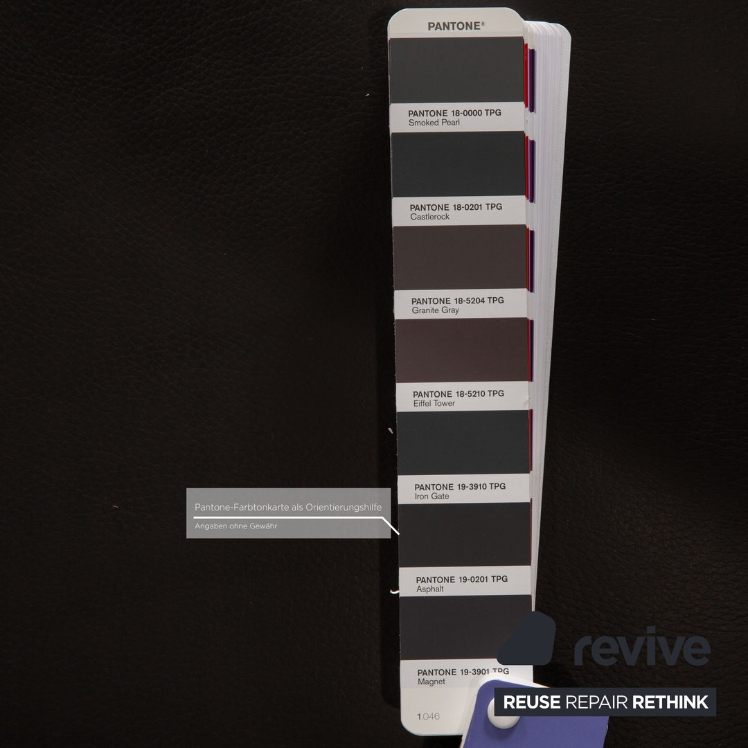 Ewald Schillig Brand Blues Leder Ecksofa Anthrazit Sofa Couch Funktion