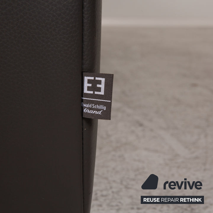 Ewald Schillig Brand Blues Leder Ecksofa Anthrazit Sofa Couch Funktion