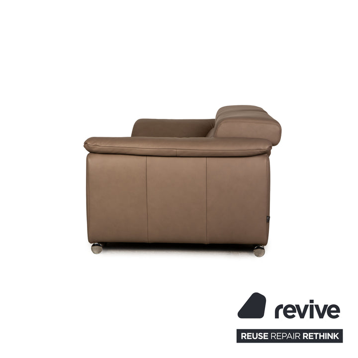 Ewald Schillig Brand Blues Leder Sofa Garnitur Zweisitzer Grau Sofa Couch