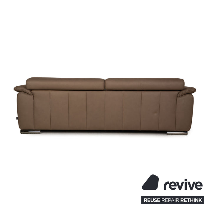 Ewald Schillig Brand Blues Leder Sofa Garnitur Zweisitzer Grau Sofa Couch