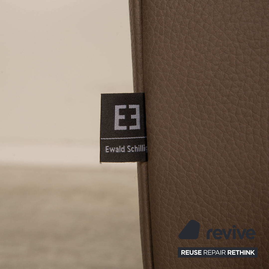 Ewald Schillig Brand Blues Leder Zweisitzer Grau Sofa Couch