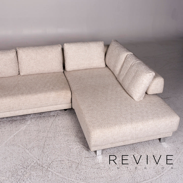 Ewald Schillig Brand Face Designer Stoff Eckofa Creme Sofa Funktion Couch #9828