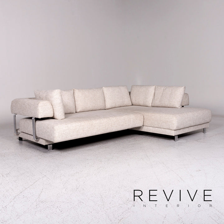 Ewald Schillig Brand Face Designer Stoff Eckofa Creme Sofa Funktion Couch #9828