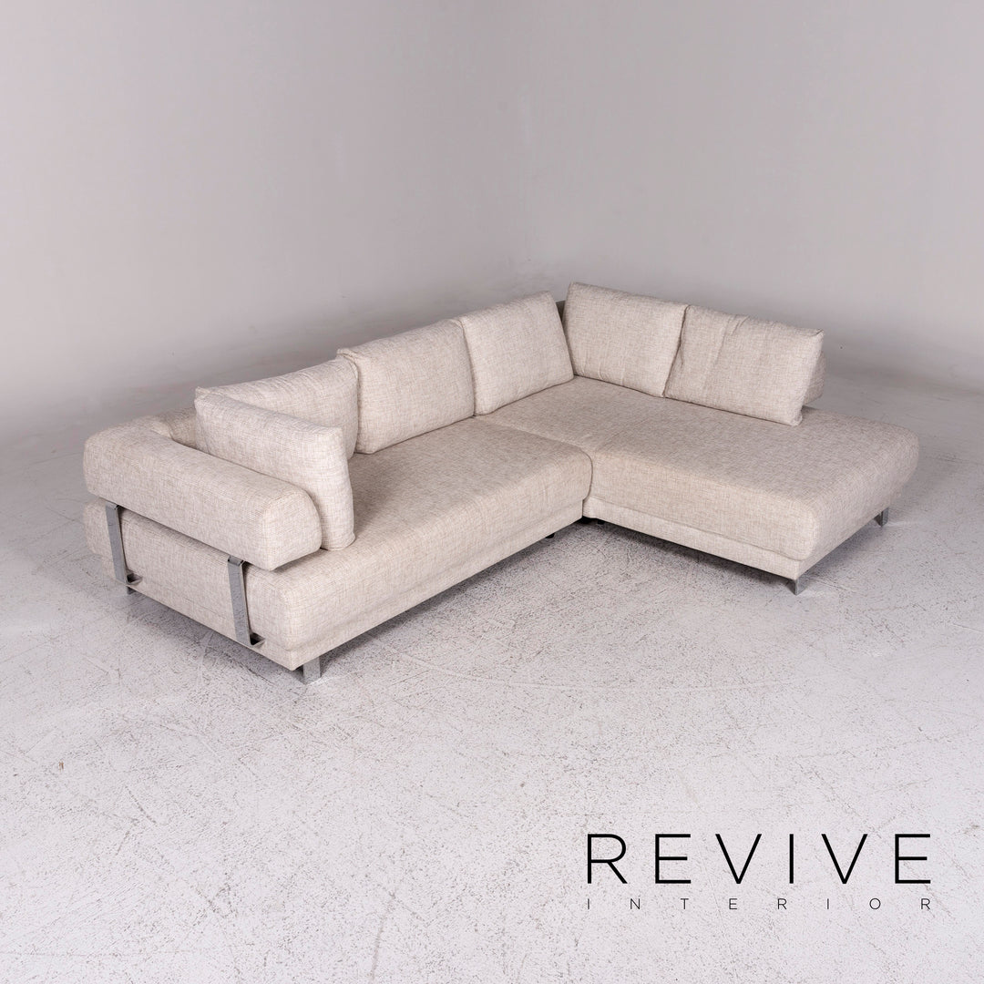 Ewald Schillig Brand Face Designer Stoff Eckofa Creme Sofa Funktion Couch #9828