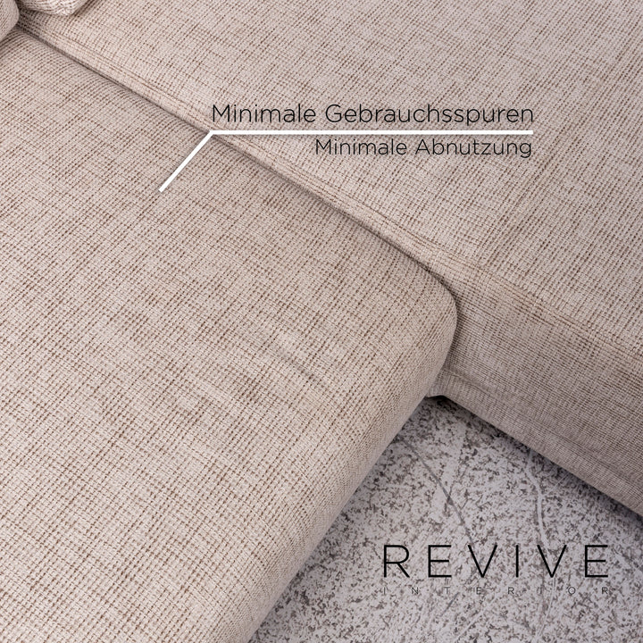 Ewald Schillig Brand Face Designer Stoff Eckofa Creme Sofa Funktion Couch #9828