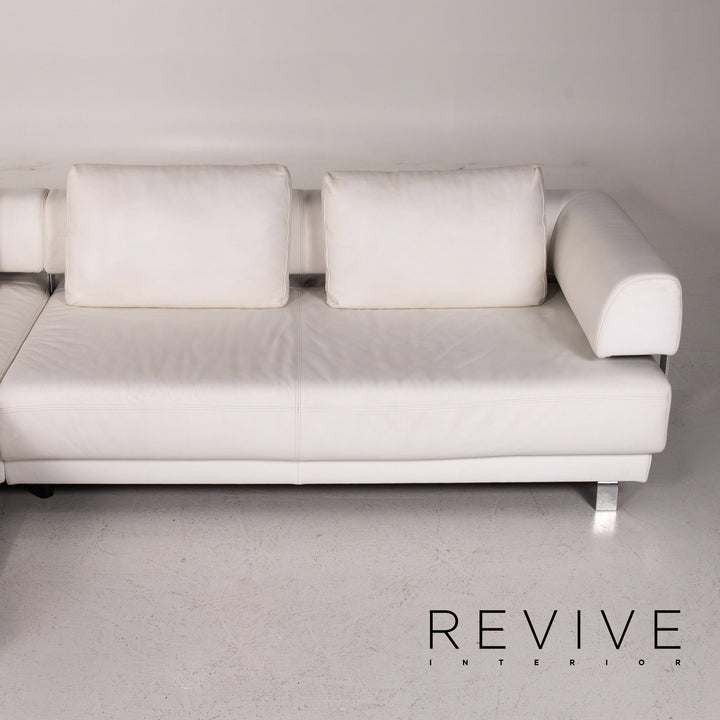 Ewald Schillig Brand Face Elektrisch Leder Ecksofa Weiß Sofa Funktion Relaxfunktion Couch #14348