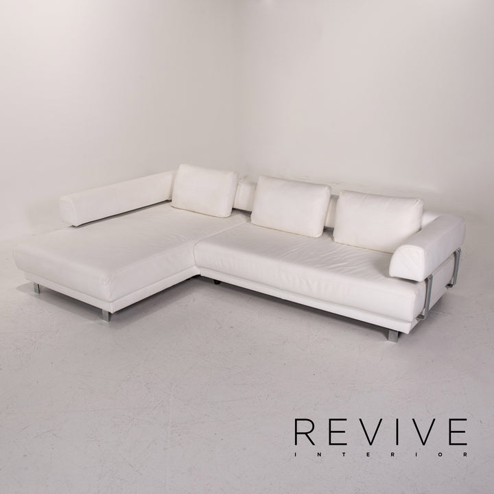 Ewald Schillig Brand Face Elektrisch Leder Ecksofa Weiß Sofa Funktion Relaxfunktion Couch #14348