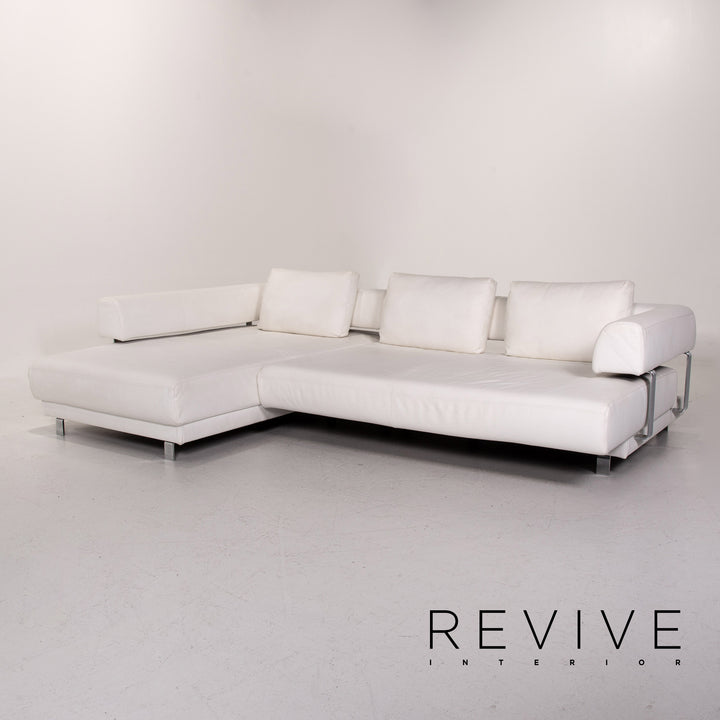 Ewald Schillig Brand Face Elektrisch Leder Ecksofa Weiß Sofa Funktion Relaxfunktion Couch #14348