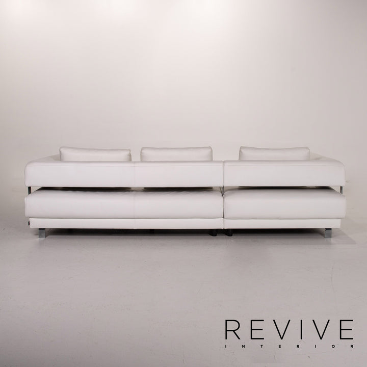 Ewald Schillig Brand Face Elektrisch Leder Ecksofa Weiß Sofa Funktion Relaxfunktion Couch #14348