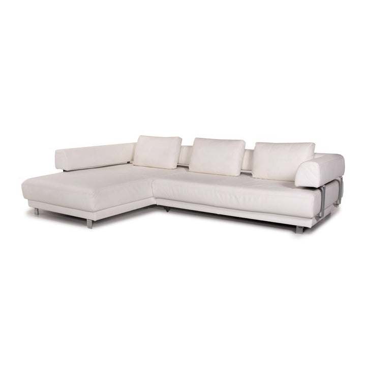 Ewald Schillig Brand Face Elektrisch Leder Ecksofa Weiß Sofa Funktion Relaxfunktion Couch #14348