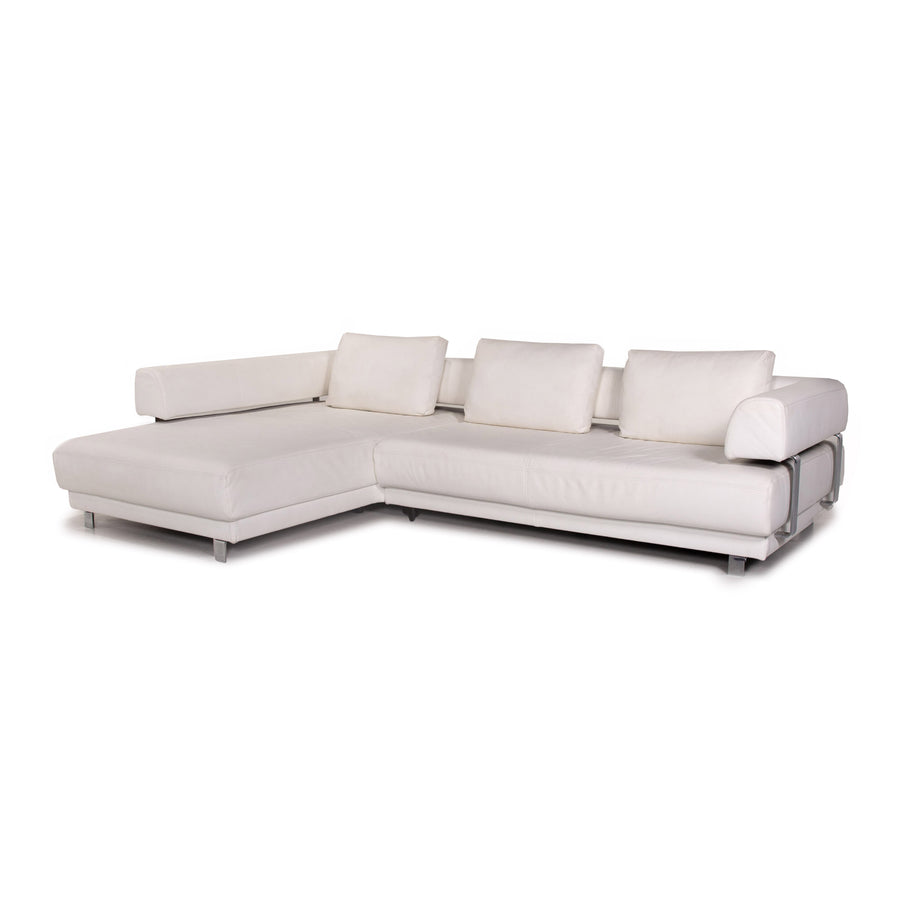 Ewald Schillig Brand Face Elektrisch Leder Ecksofa Weiß Sofa Funktion Relaxfunktion Couch #14348