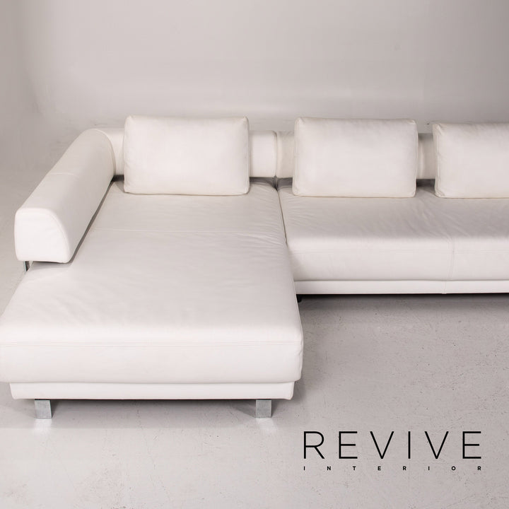 Ewald Schillig Brand Face Elektrisch Leder Ecksofa Weiß Sofa Funktion Relaxfunktion Couch #14348