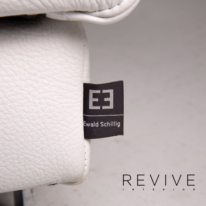 Ewald Schillig Brand Face Elektrisch Leder Ecksofa Weiß Sofa Funktion Relaxfunktion Couch #14348