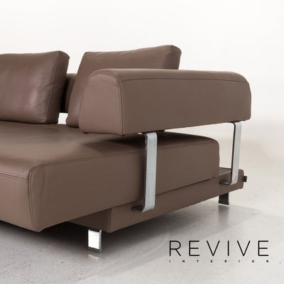Ewald Schillig Brand Face Leder Ecksofa Braun Sofa Funktion Couch #13241