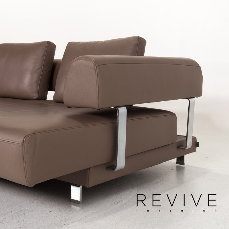 Ewald Schillig Brand Face Leder Ecksofa Braun Sofa Funktion Couch 