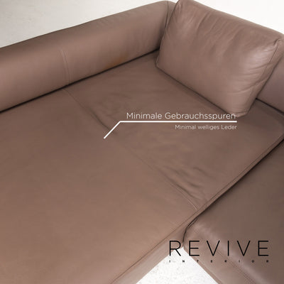 Ewald Schillig Brand Face Leder Ecksofa Braun Sofa Funktion Couch #13241