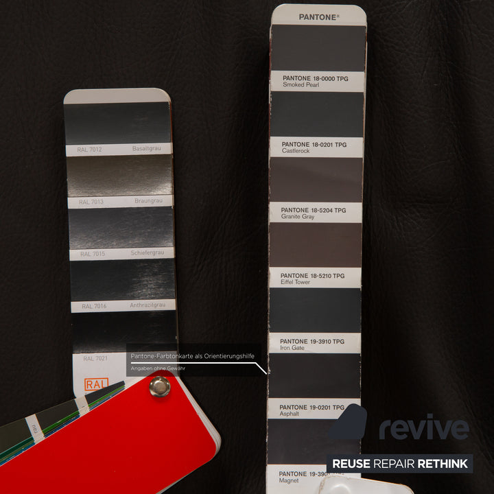 Ewald Schillig Brand Face Leder Ecksofa Dunkelgrau elektrische Funktion