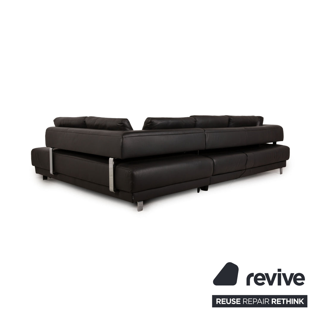 Ewald Schillig Brand Face Leder Ecksofa Grau Sofa Couch inkl. elektr. Funktion