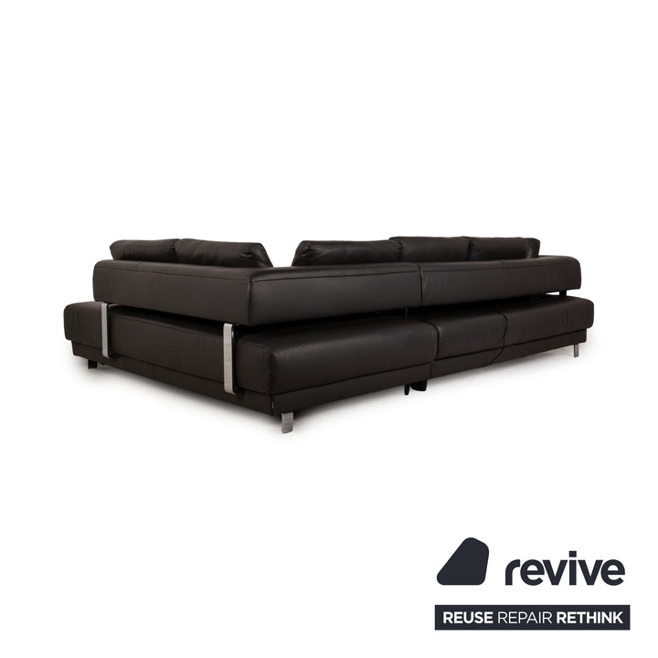 Ewald Schillig Brand Face Leder Ecksofa Grau Sofa Couch inkl. elektr. Funktion