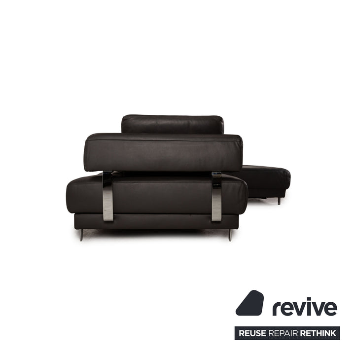 Ewald Schillig Brand Face Leder Ecksofa Grau Sofa Couch inkl. elektr. Funktion