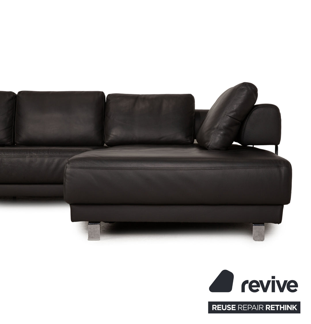 Ewald Schillig Brand Face Leder Ecksofa Grau Sofa Couch inkl. elektr. Funktion