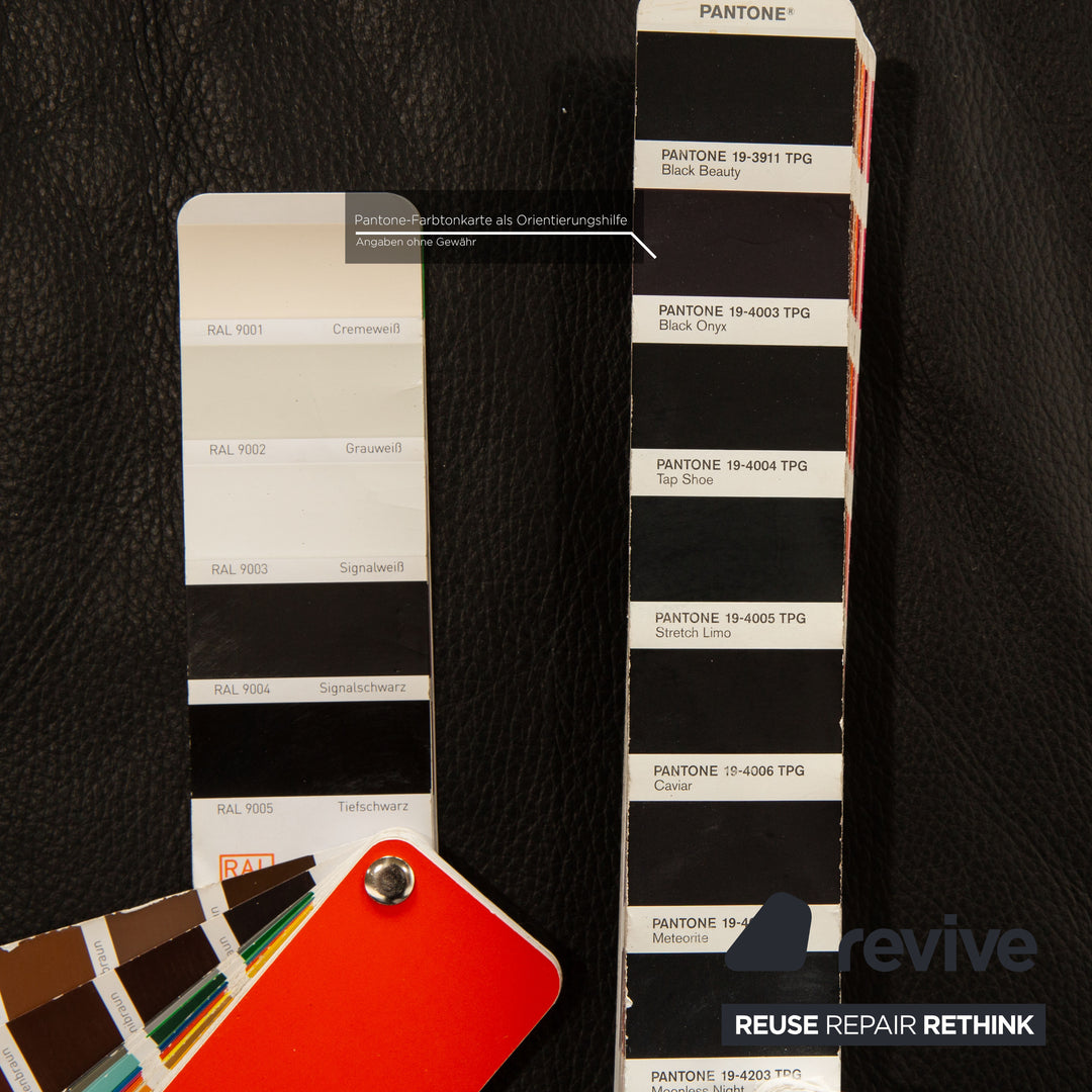 Ewald Schillig Brand Face Leder Ecksofa Schwarz Sofa Couch Recamiere Rechts manuelle Funktion