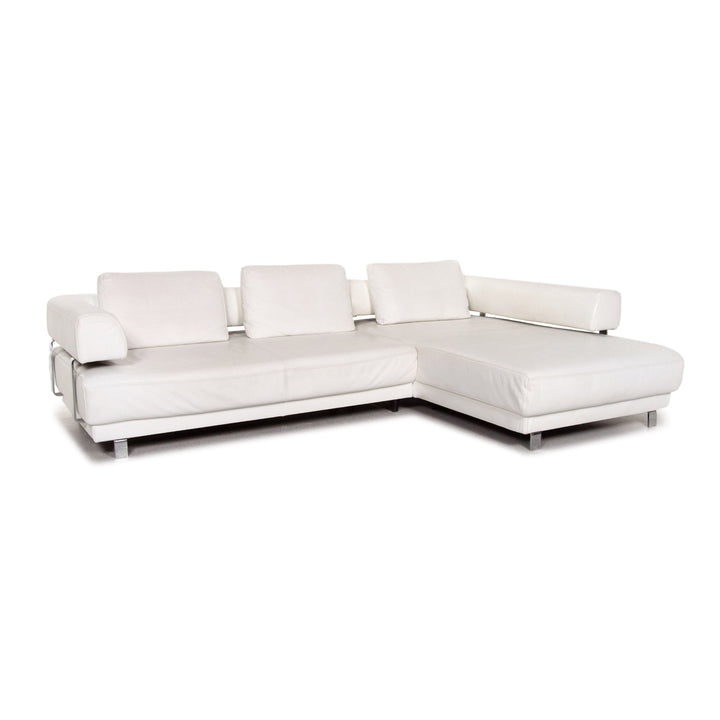 Ewald Schillig Brand Face Leder Ecksofa Weiß Sofa Couch #13437
