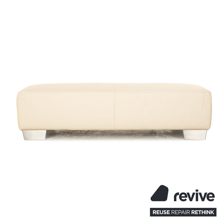 Ewald Schillig Brand Face Leder Hocker Beige