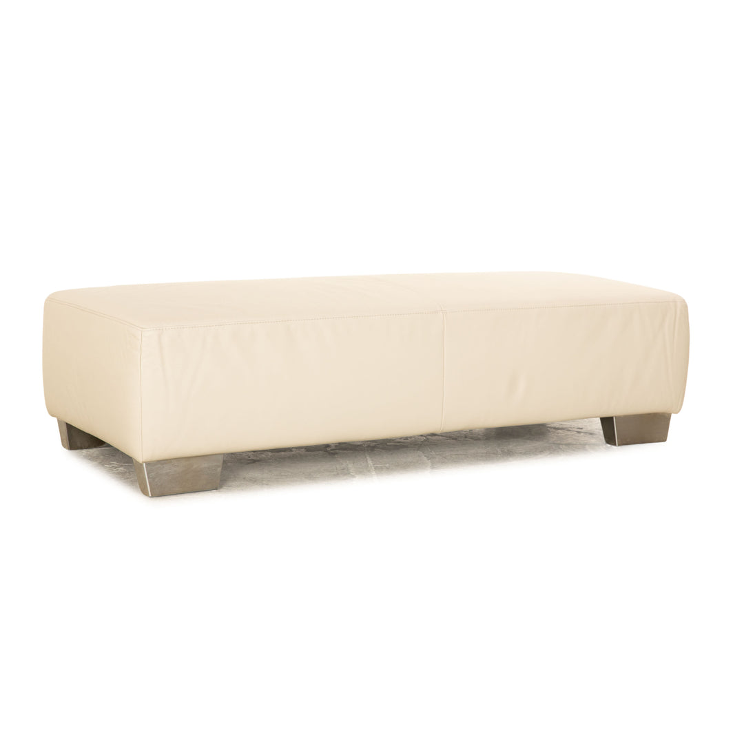 Ewald Schillig Brand Face Leder Hocker Beige